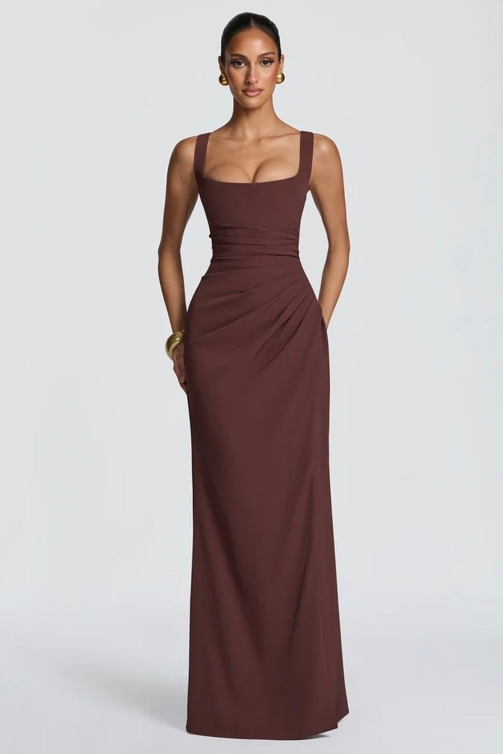 Babyboo Laleh Maxi Dress - Plum Brown