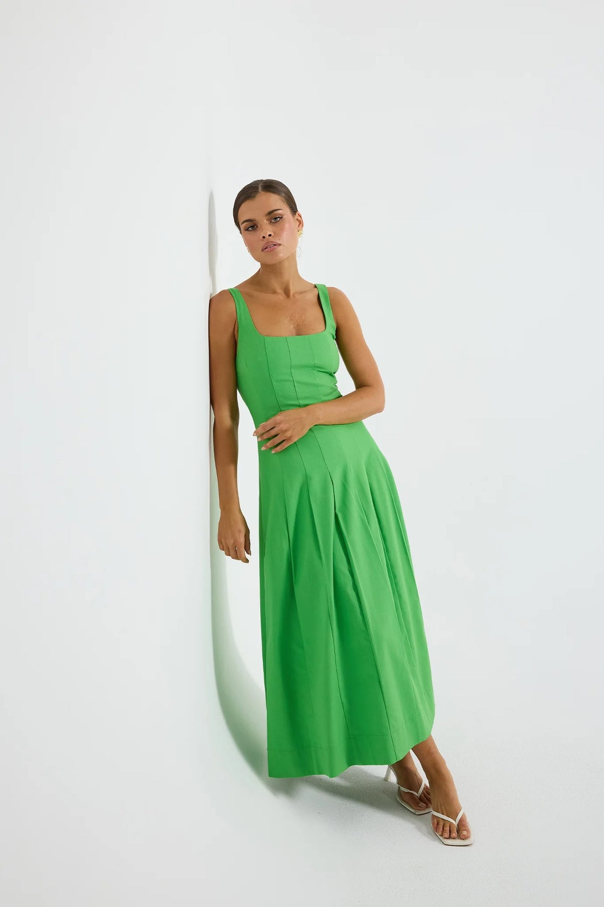 Pasduchas Vera Panelled Midi Dress - Clover