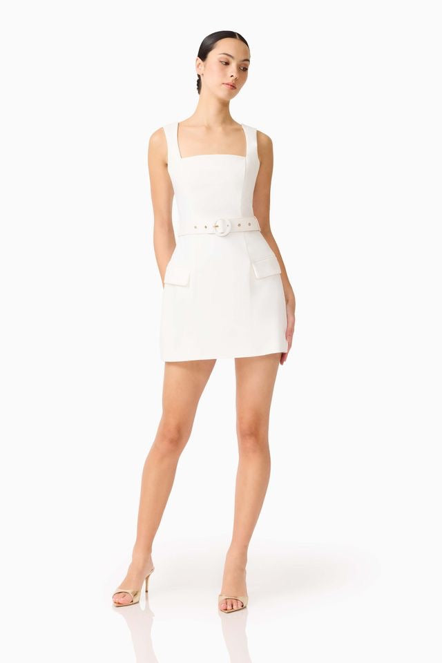 Elliatt Nydia Square Neck Mini Dress - White
