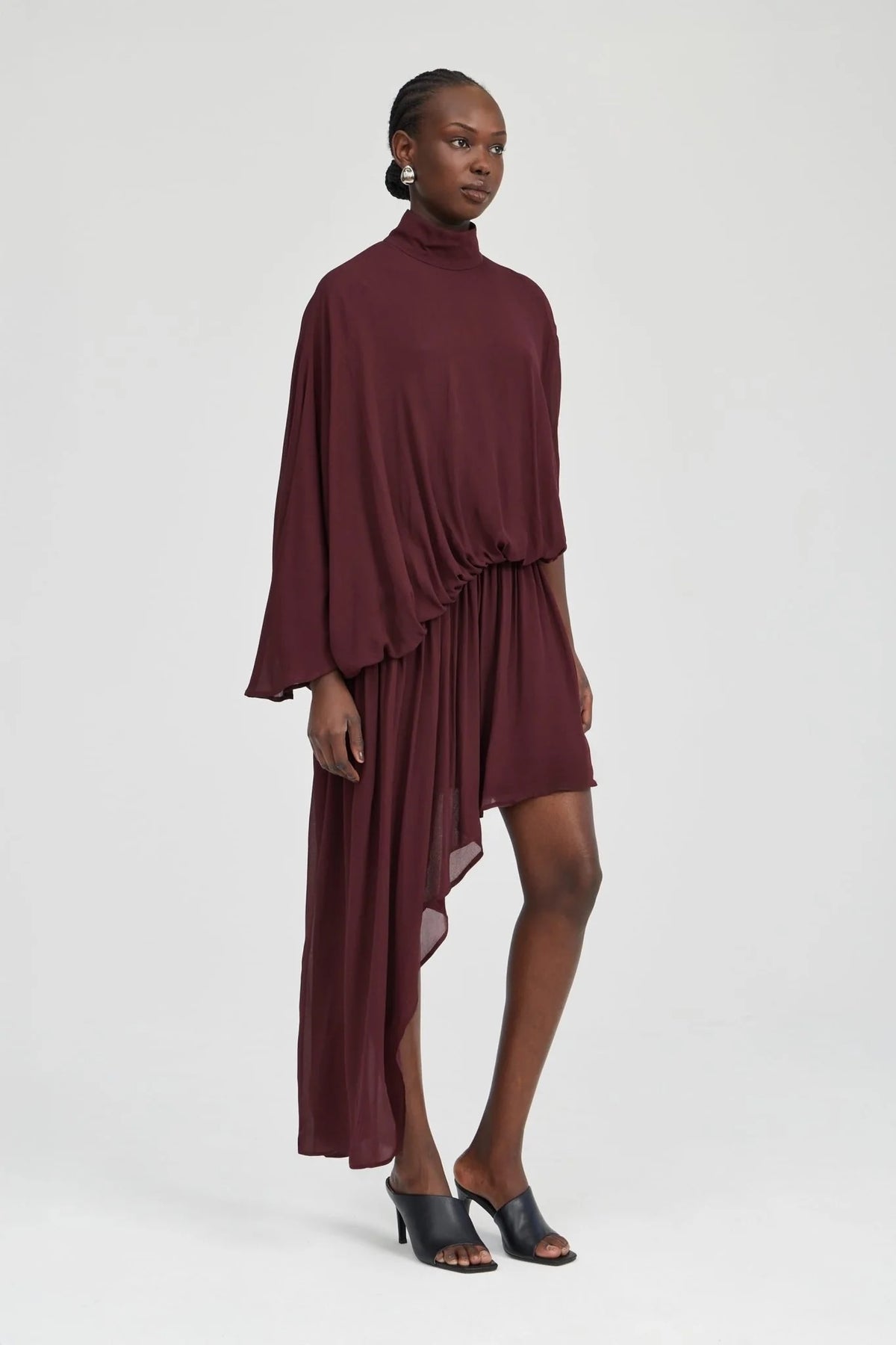 Third Form Suspension Asymmetric Mini Dress - Merlot