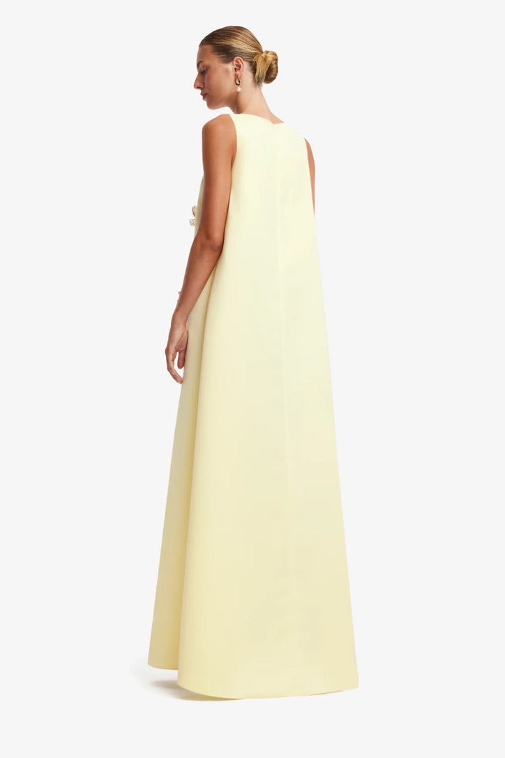 Leo Lin Cherlene Applique Gown - Agapanthus Print
