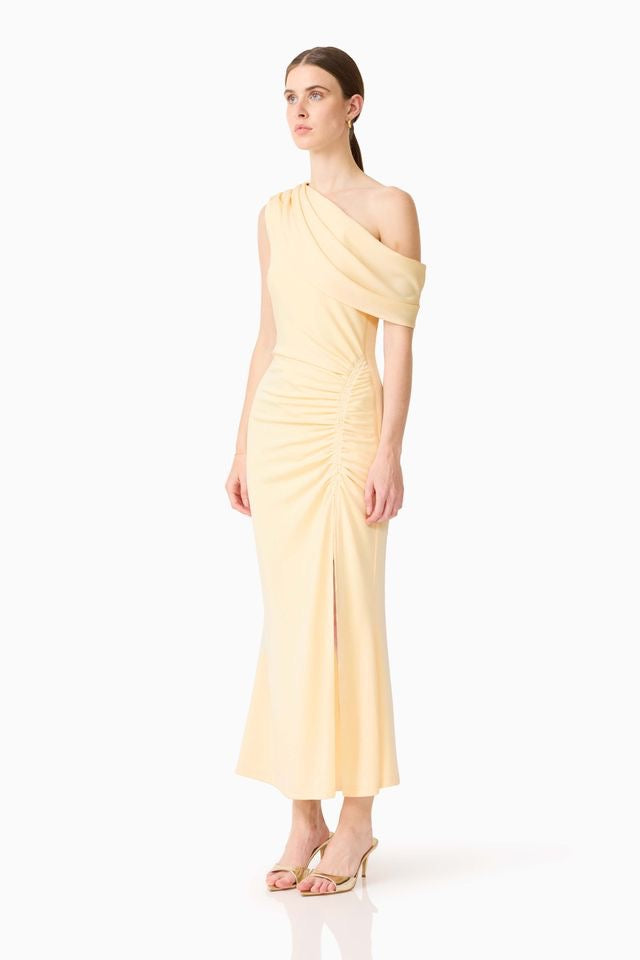 Elliatt Simone One Shoulder Maxi Dress - Butter Yellow