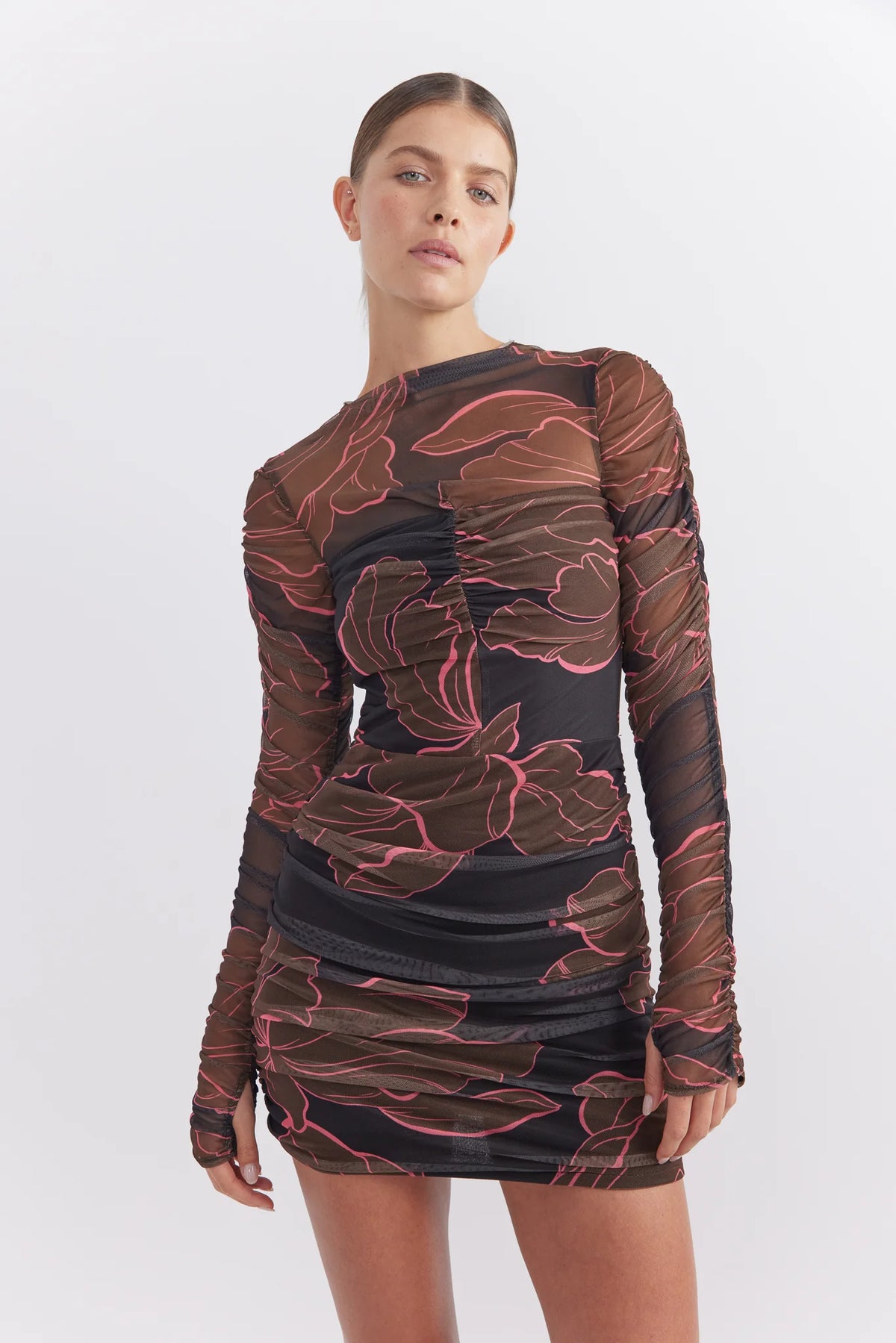 Pasduchas Rosetta Mini Dress - Dark Floral