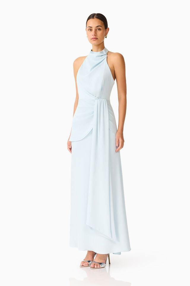 Elliatt Auriella Halter Maxi Gown - Baby Blue