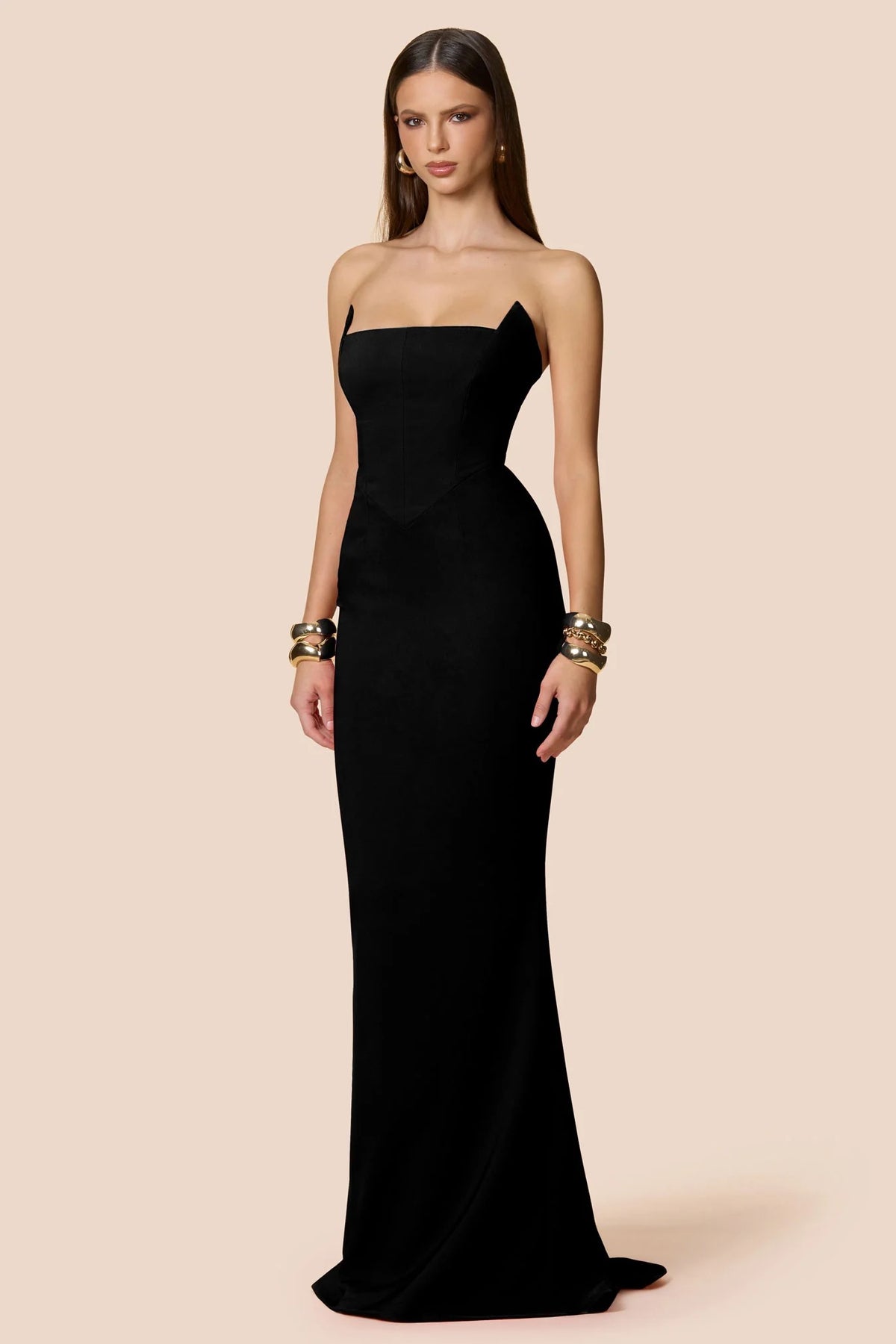 Nookie Aaliyah Strapless Gown - Black