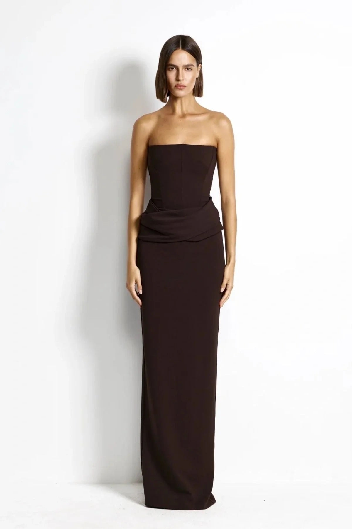 Effie Kats Allegra Gown - Coffee