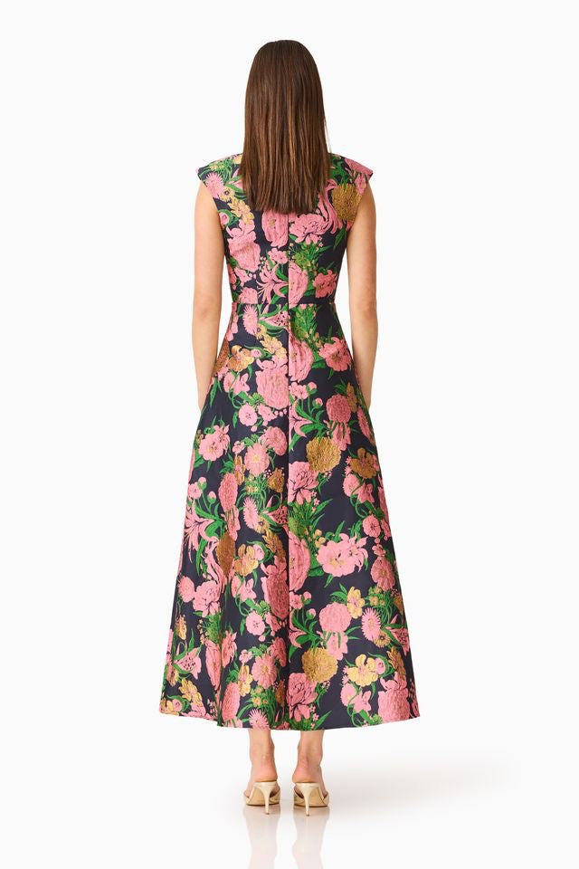 Elliatt Eclore Maxi Dress - Pink & Black Multi