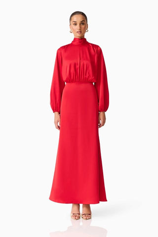 Elliatt Jacinta Long Sleeve Gown - Red