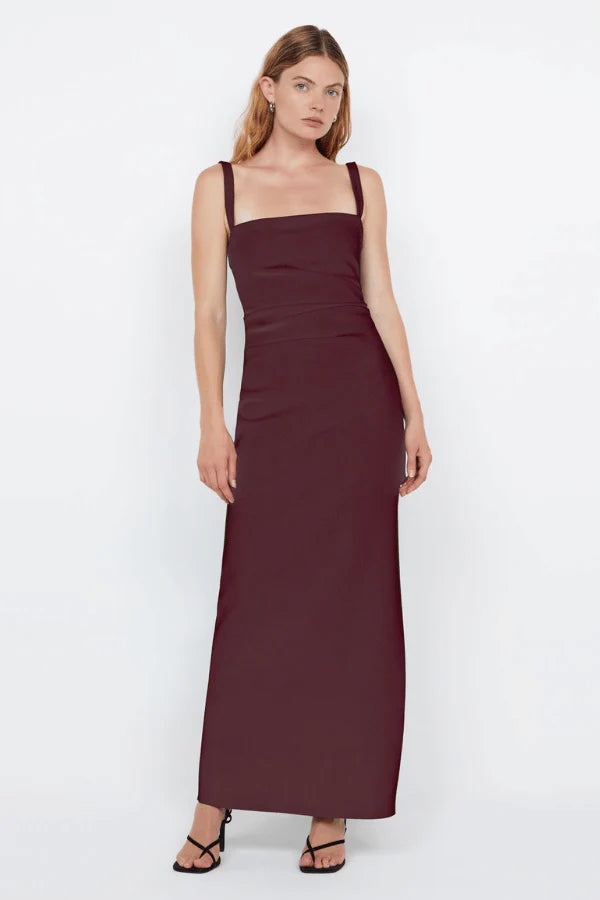 Bec & Bridge Leora Tuck Maxi Dress - Plum