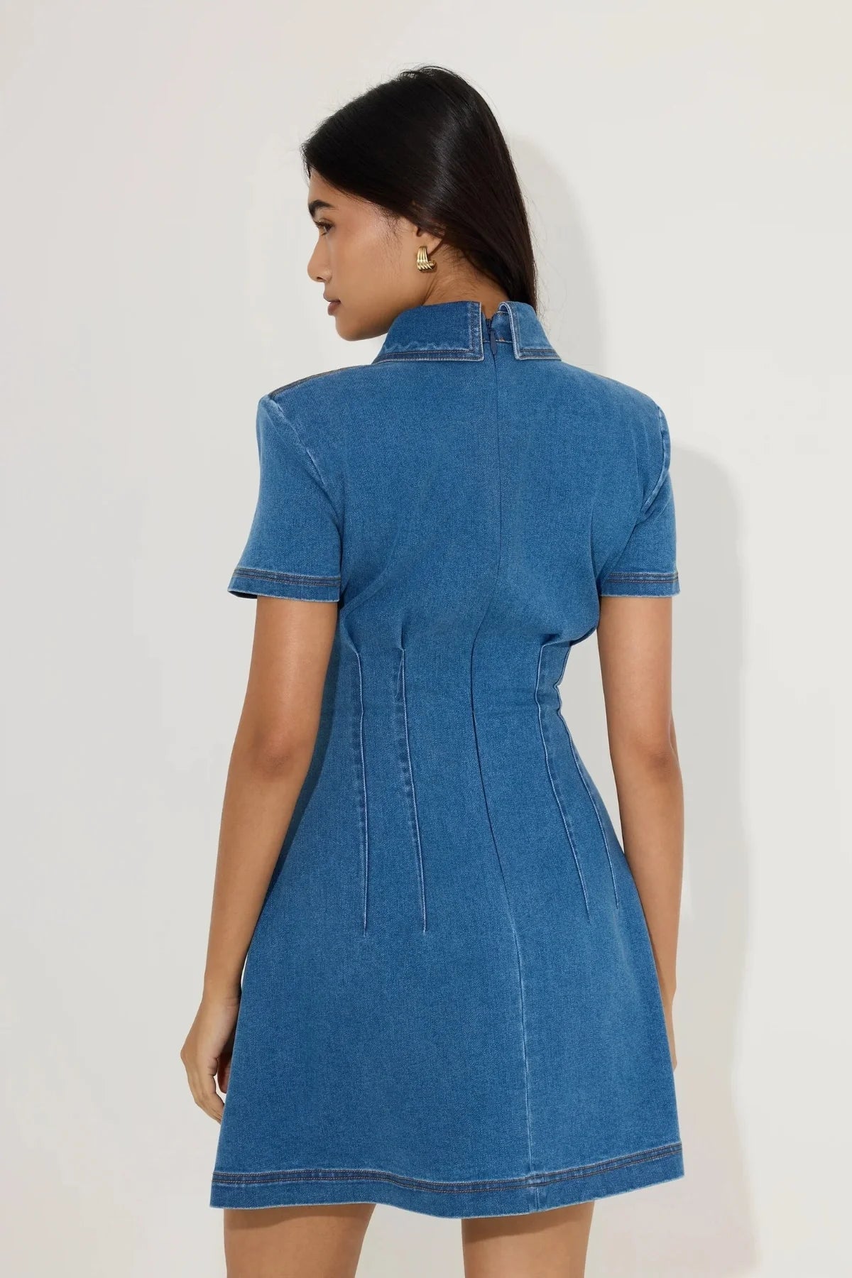 Odd Muse The Ultimate Muse Denim Collared Mini Dress - Light Blue