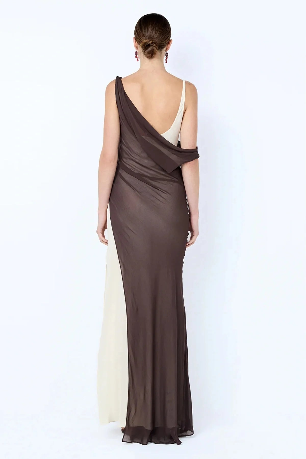 Bec & Bridge Augustin Asym Maxi- Brown & White