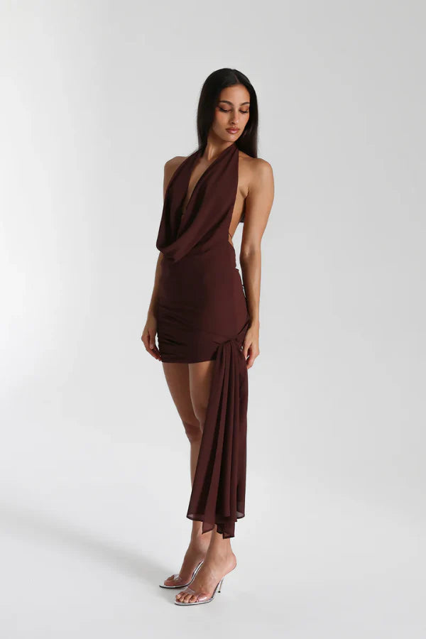 Natalie Rolt Anastasia Mini/Maxi Dress - Espresso
