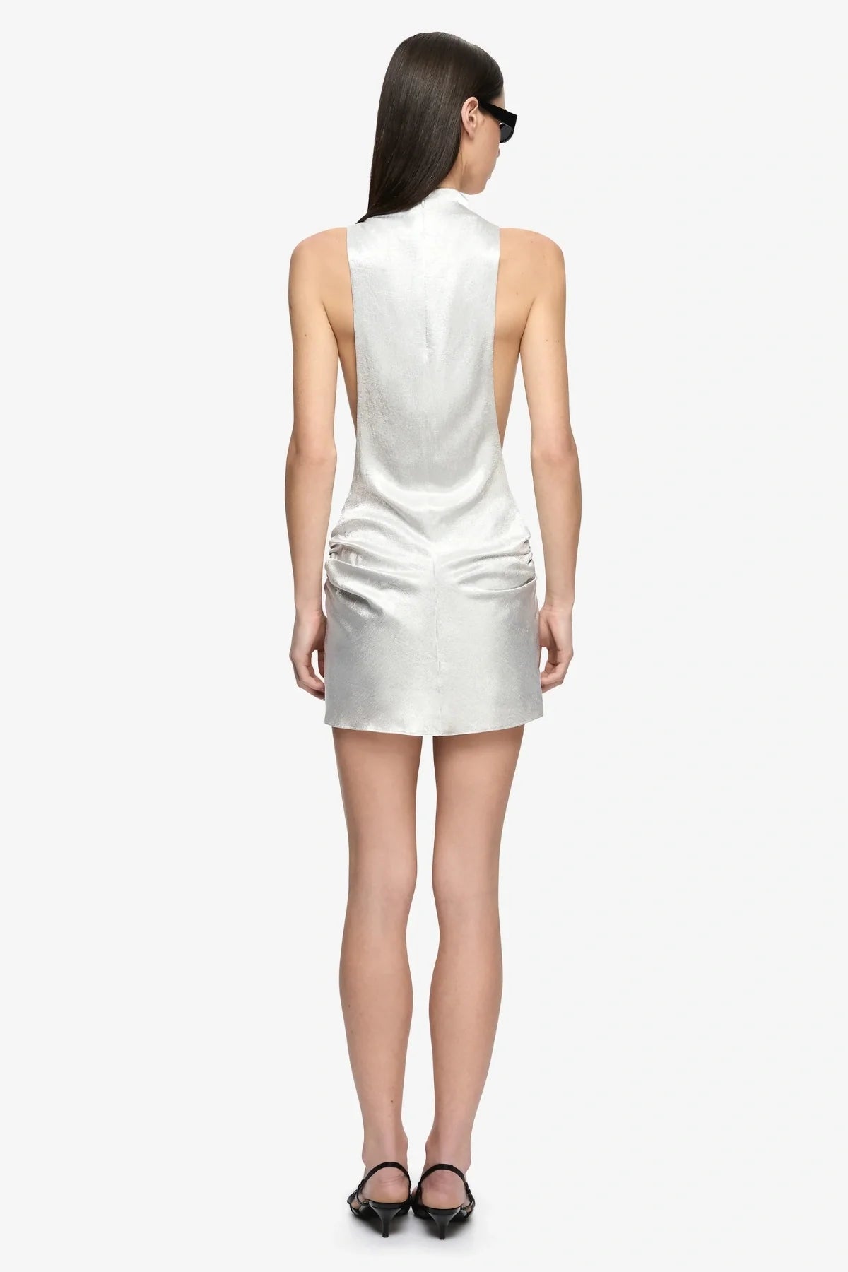 Bec & Bridge Juna High Neck Mini Dress - Silver