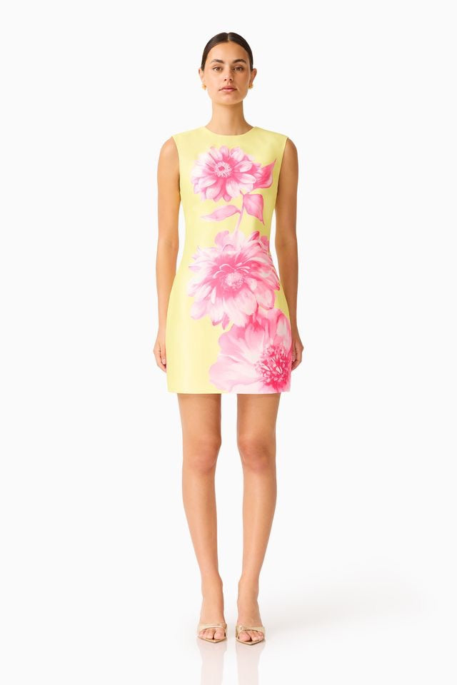 Elliatt Sybella Shift Mini Dress - Pink & Yellow Floral