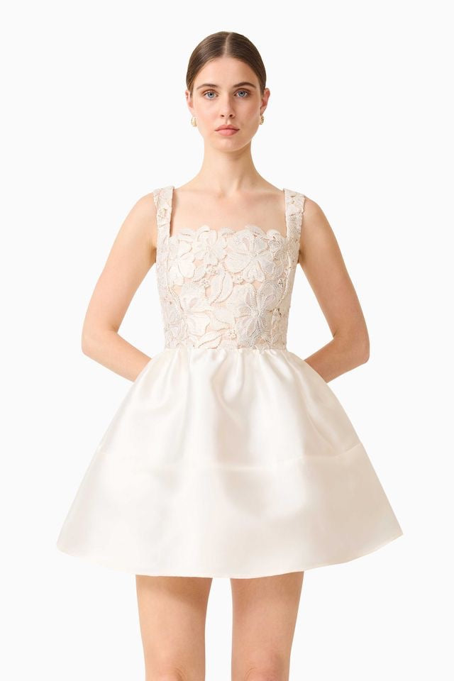 Elliatt Nicoletta Aline Mini Dress - White Gold