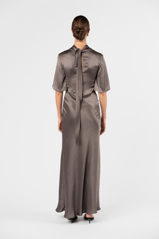 One Fell Swoop Claret Dress - Truffle