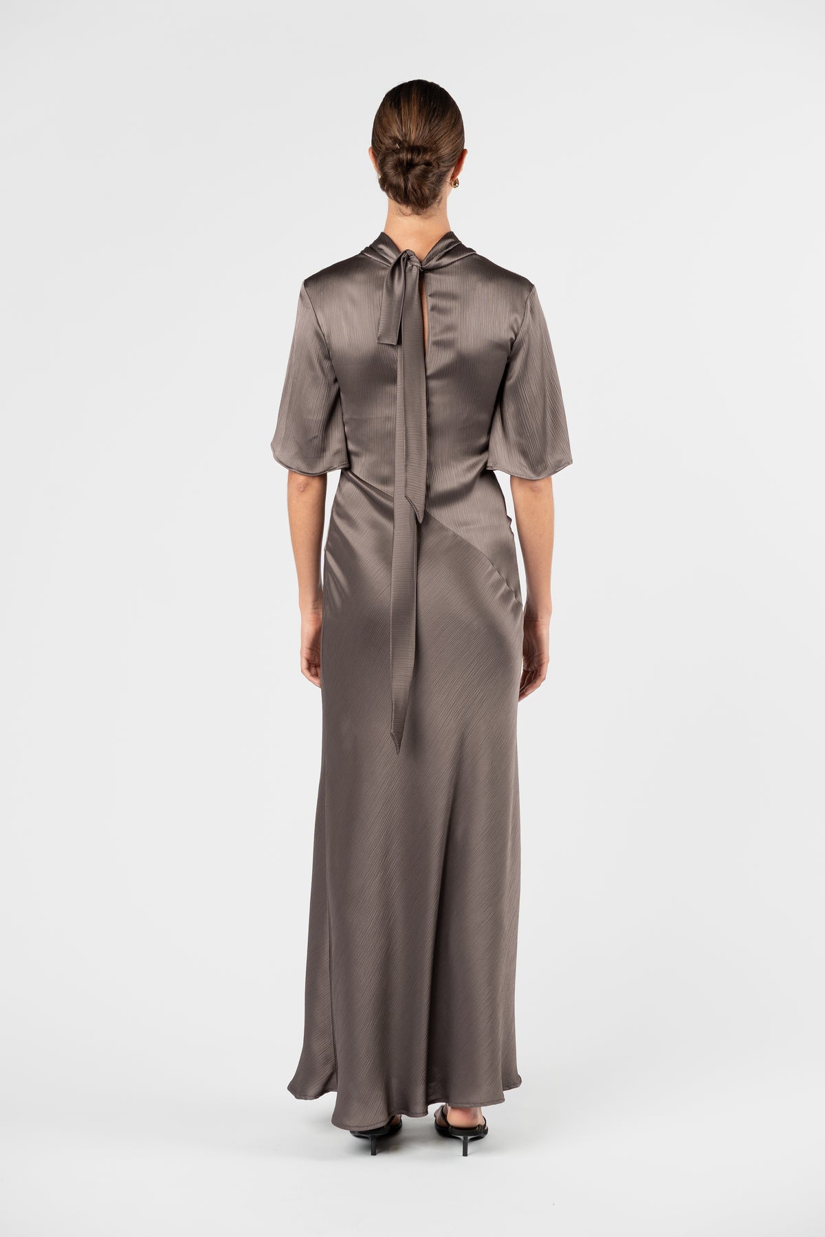 One Fell Swoop Claret Dress - Truffle