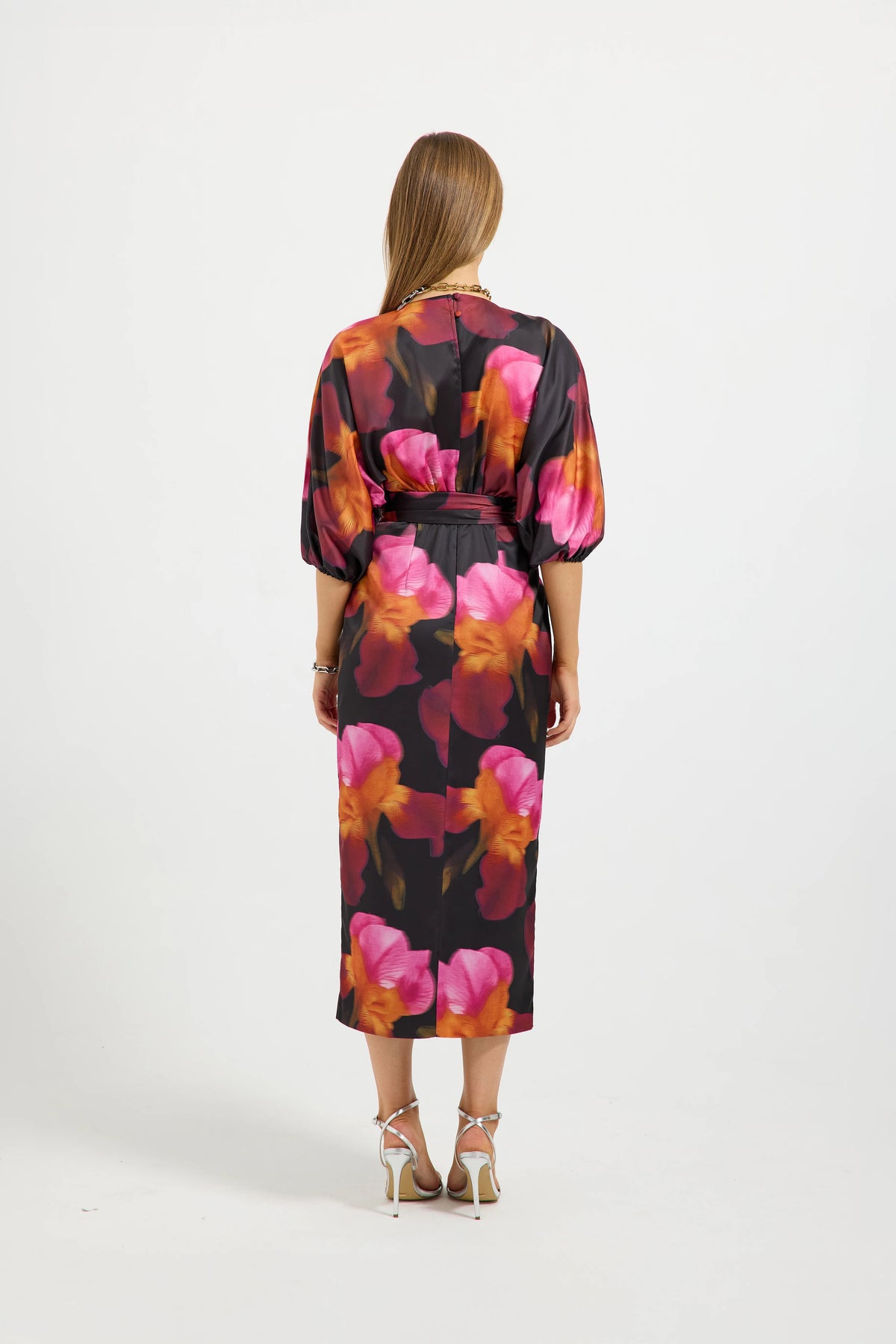 Pasduchas Iris Wrap Midi Dress - Spiced Floral