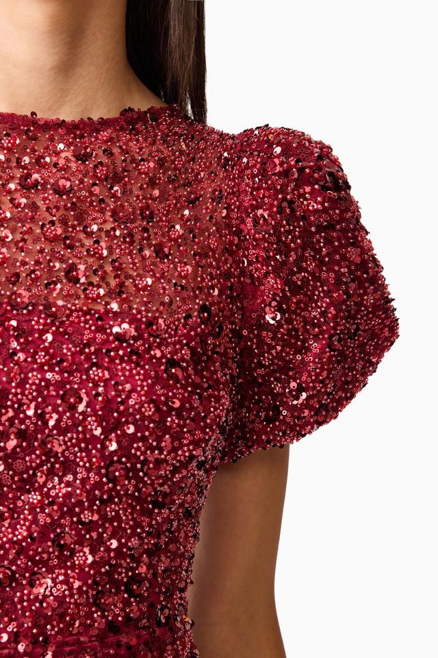 Elliatt Carmen Midi Dress - Berry