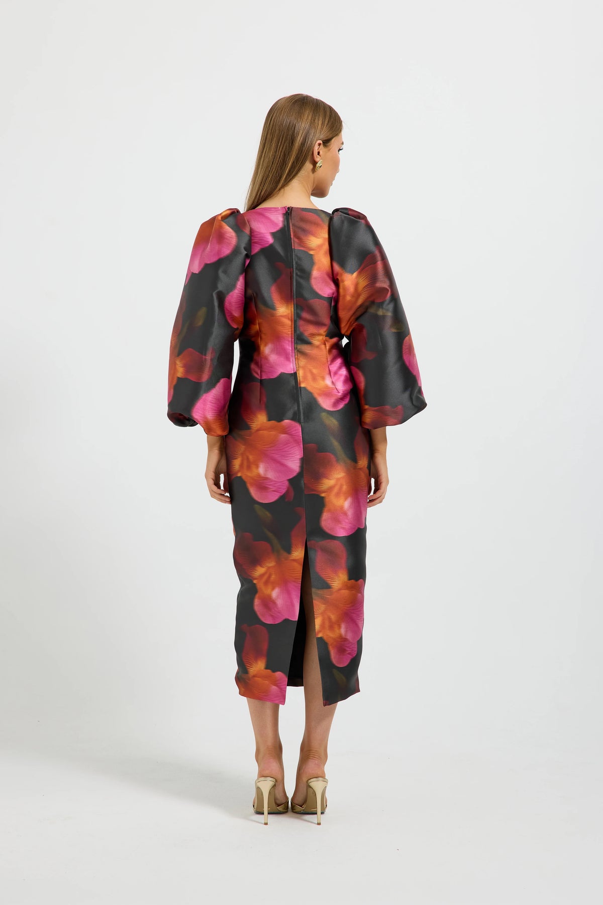 Pasduchas Ava Sleeve Midi Dress - Spiced Floral