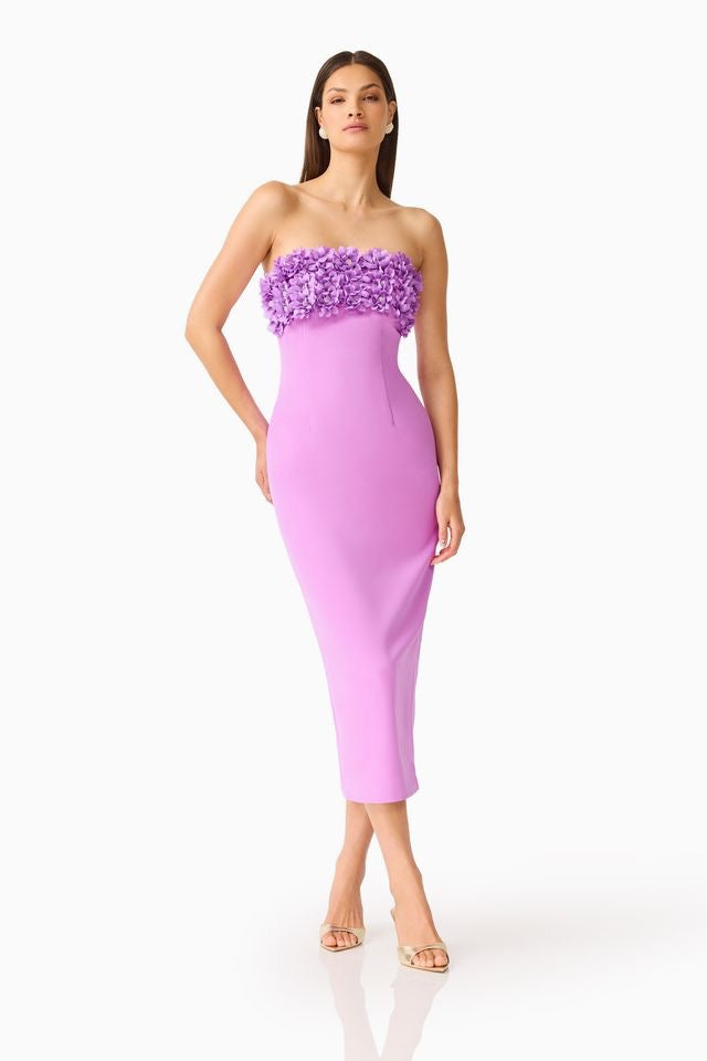 Elliatt Solenne Column Midi Dress - Orchid