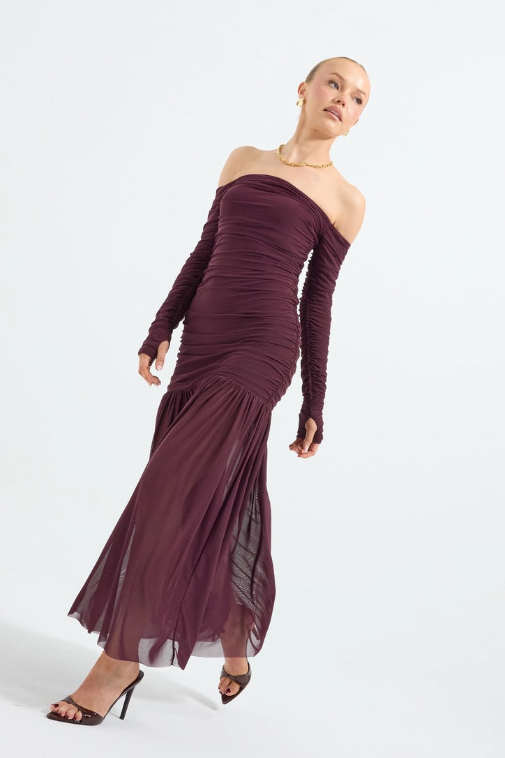 Pasduchas Echo Hourglass Midi Dress - Cherries Jubilee