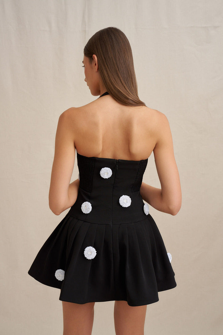 By Johnny Bowie Mini Dress - Black Ivory