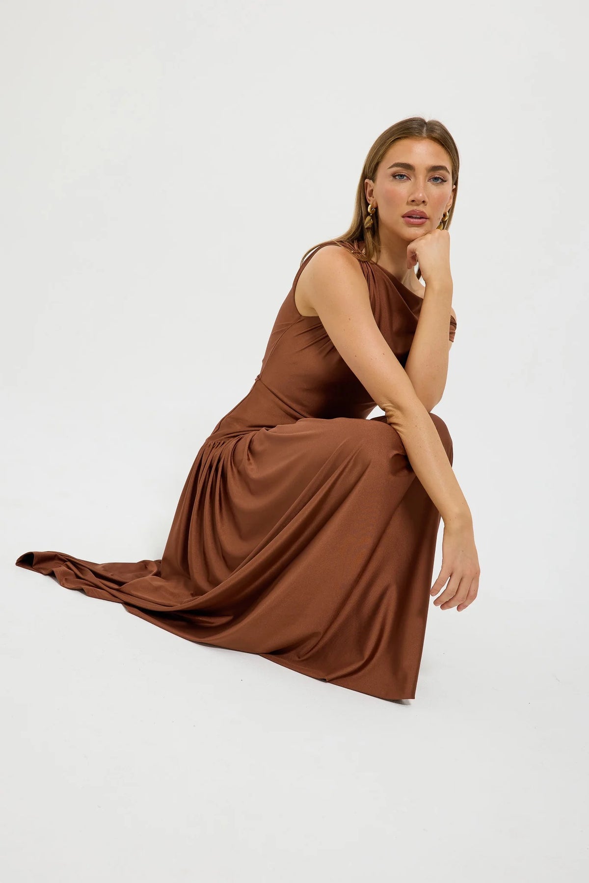 Pasduchas Halle Midi Dress - Chocolate