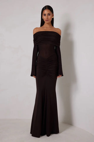 Elle Zeitoune Paige Dress - Espresso