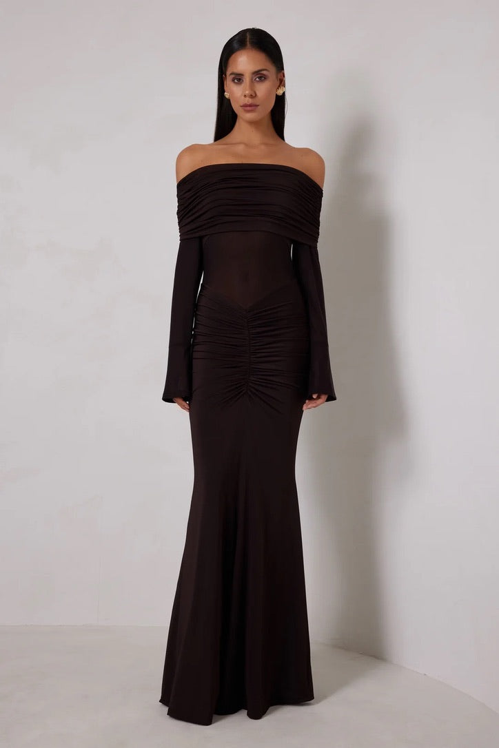 Elle Zeitoune Paige Dress - Espresso