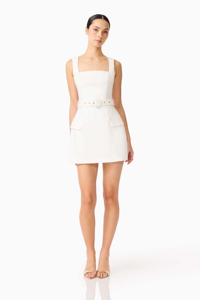 Elliatt Nydia Square Neck Mini Dress - White