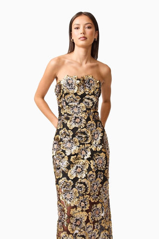 Elliatt Celeste Gown - Black Gold
