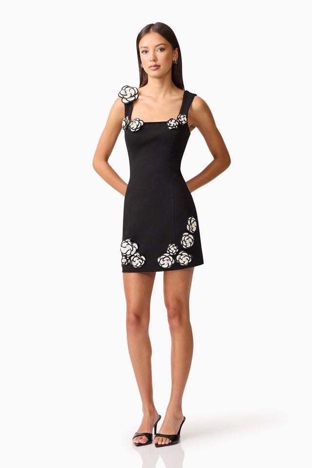 Elliatt Marina Mini Dress - Black White