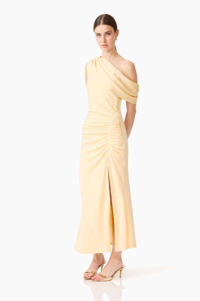 Elliatt Simone One Shoulder Maxi Dress - Butter Yellow