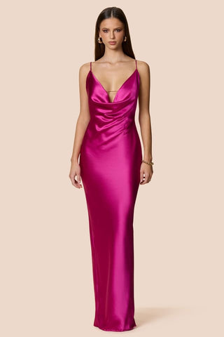 Nookie Valerie Cowl Gown - Magenta