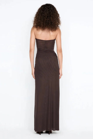 Bec & Bridge Ida Strapless Dress- Dark Chocolate