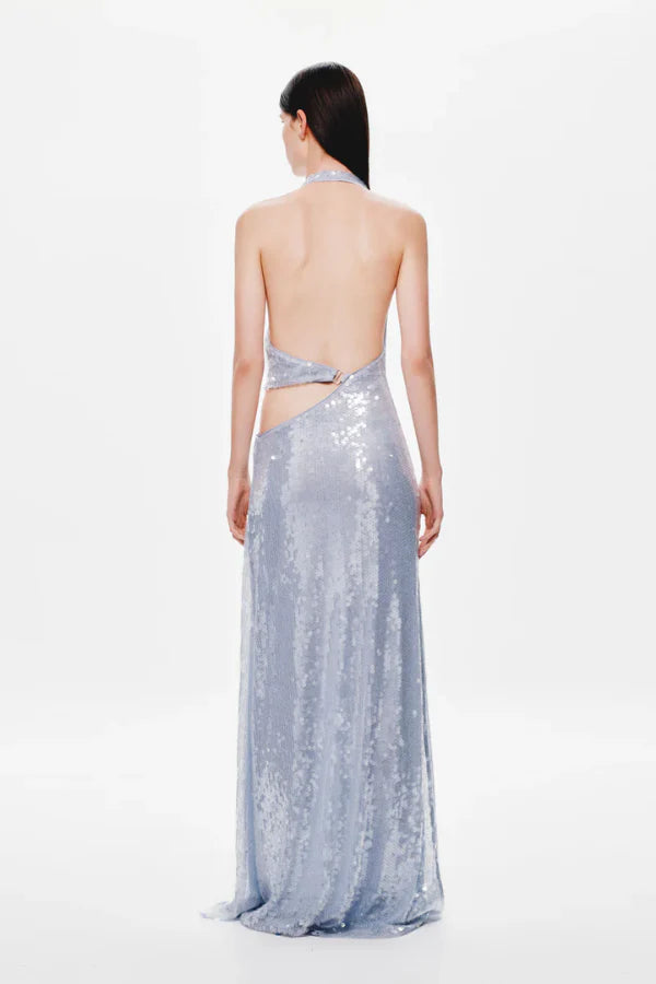 Misha The Devon Sequin Maxi Dress - Cloud Blue