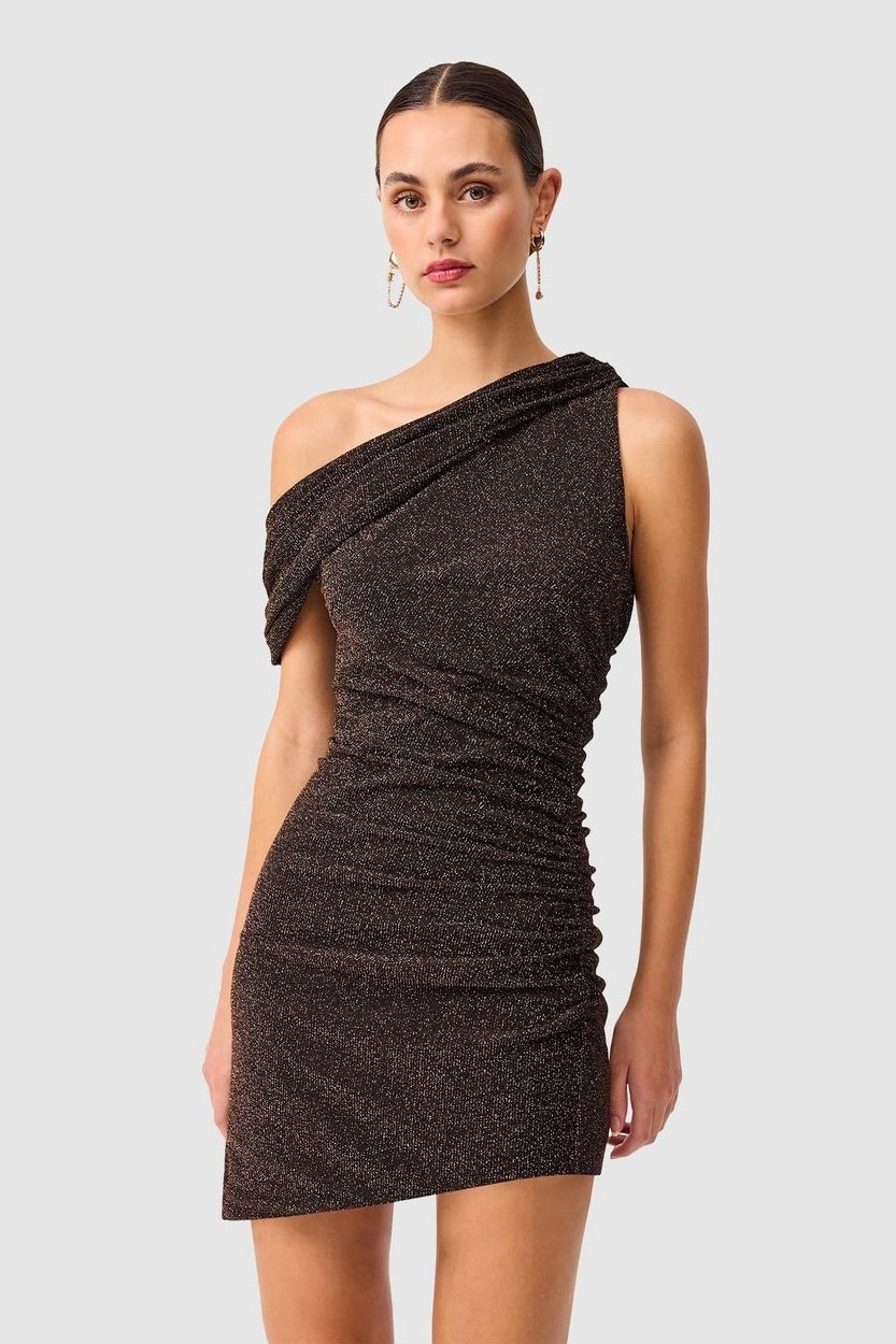 Elliatt Indira Mini Dress - Black & Gold