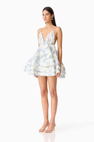 Elliatt Cleo Mini Dress - Ivory Floral Print