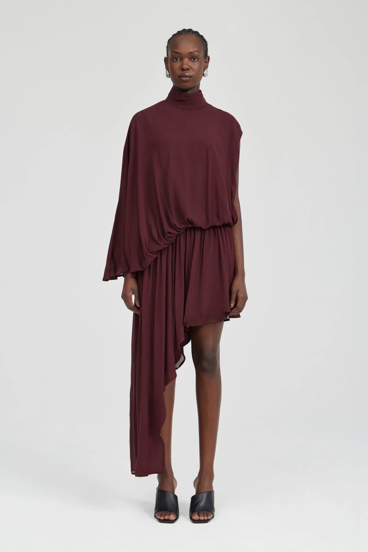 Third Form Suspension Asymmetric Mini Dress - Merlot