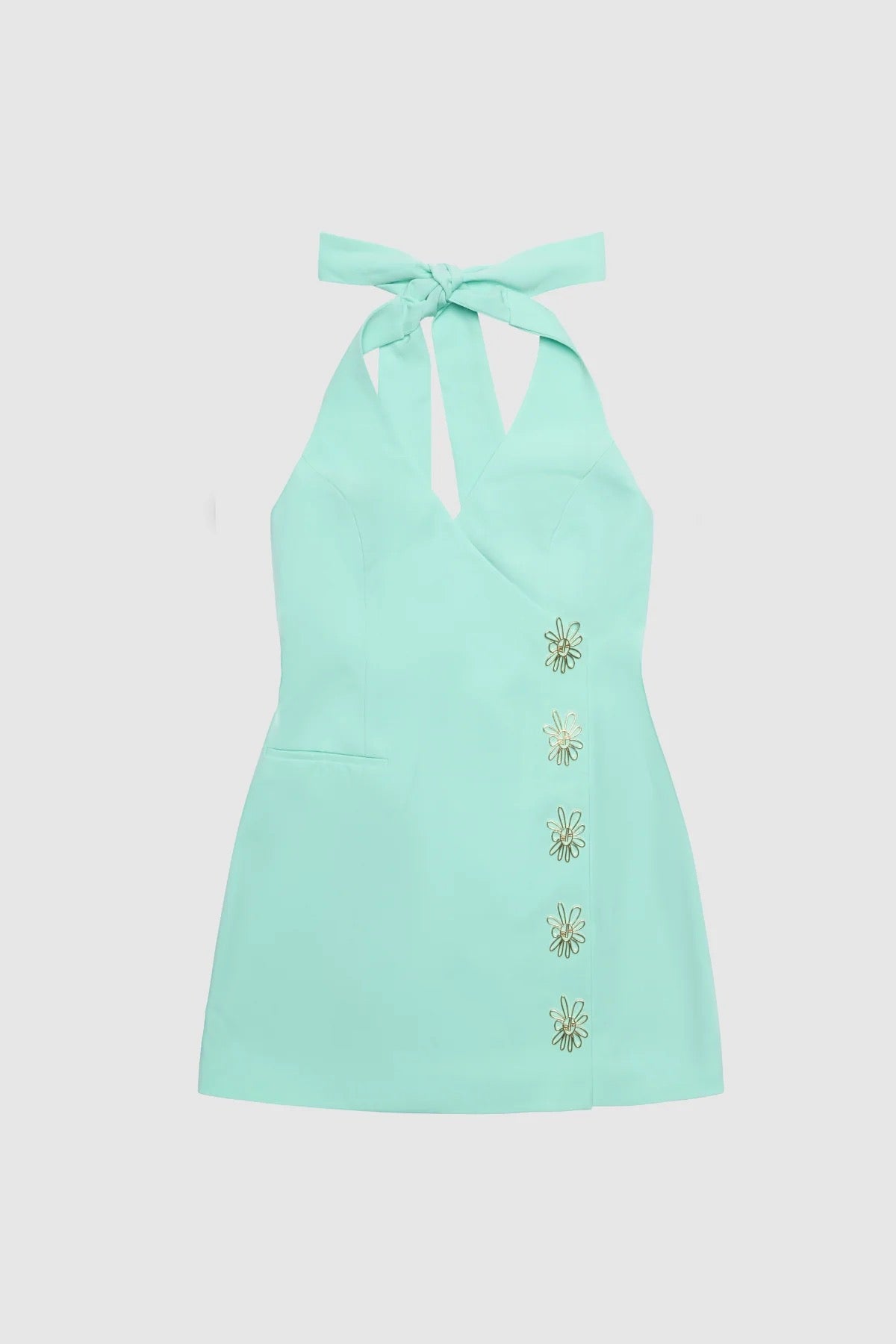 The Wolf Gang Inka Mini Vest Dress - Aqua