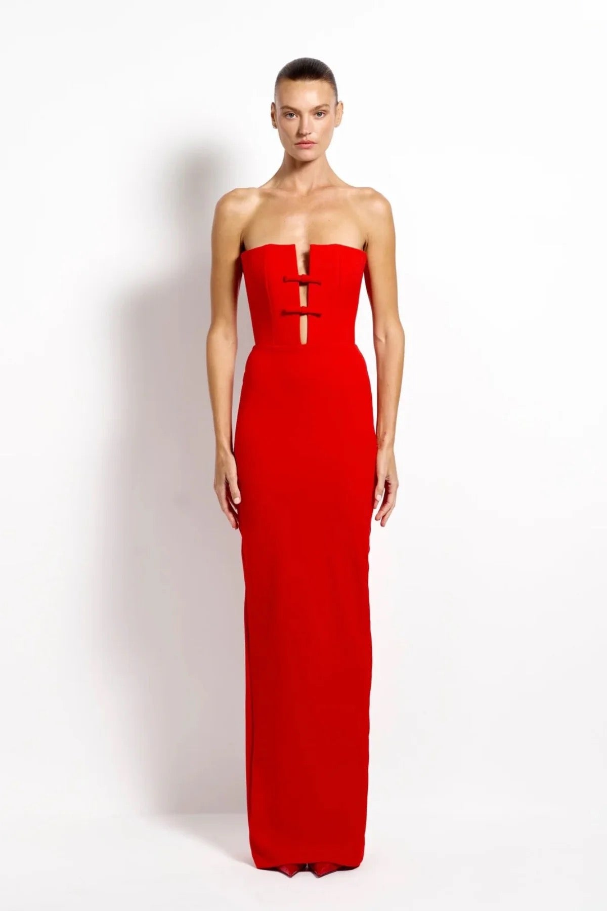 Effie Kats Addison Gown - Cherry Red