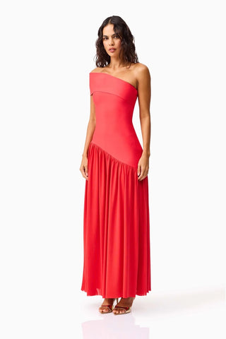 Elliatt Asymmetrical Gown - Coral