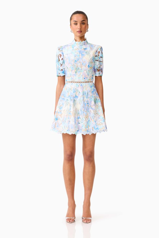 Elliatt Kalissa A Line Mini Dress - Blue Multi