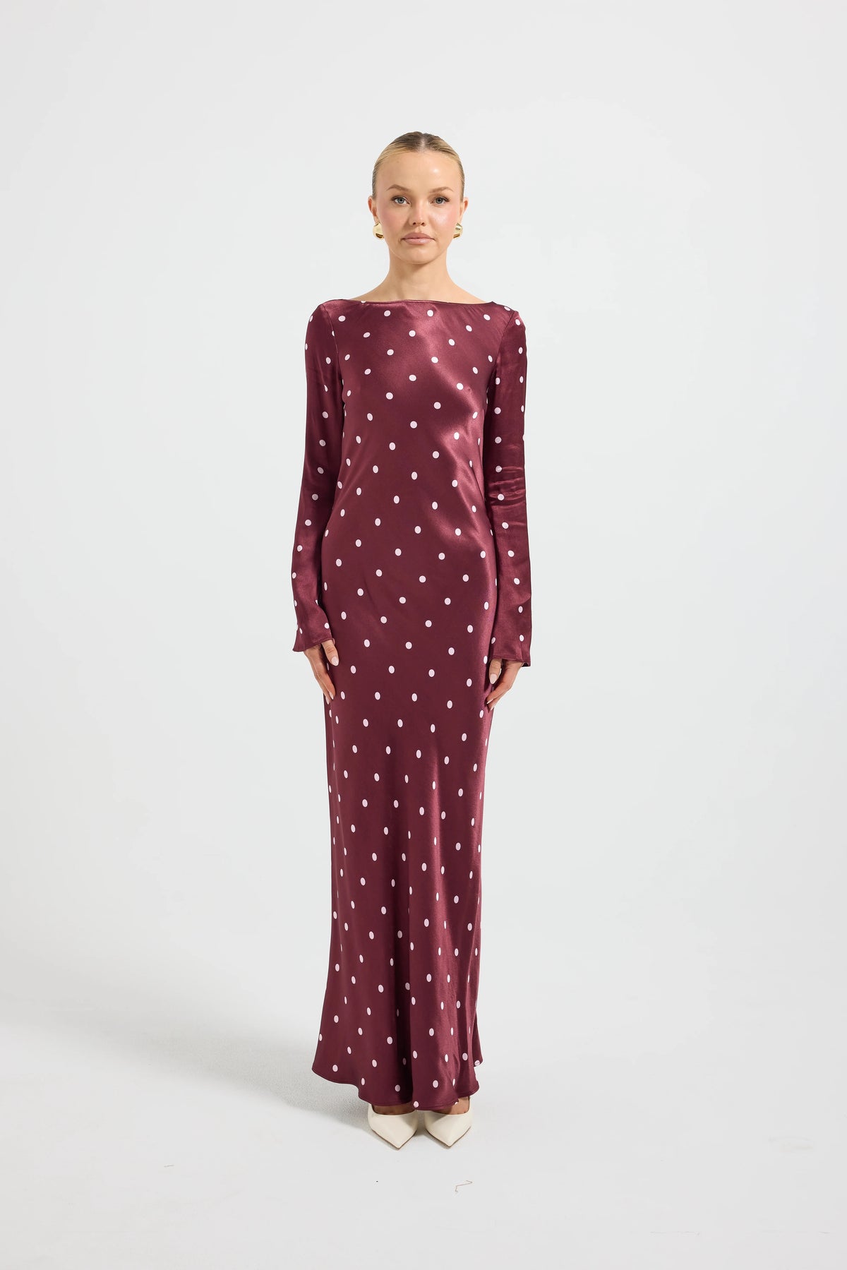 Pasduchas Rowan Sleeve Midi Dress - Cherry & Pink Spot