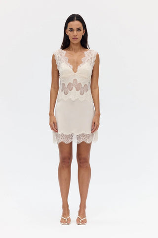 Third Form Visions Lace Mini Dress - Buttercream