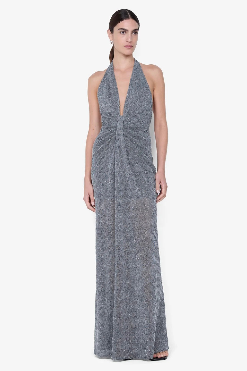 Bec & Bridge Astra Drape Maxi Dress - Chrome
