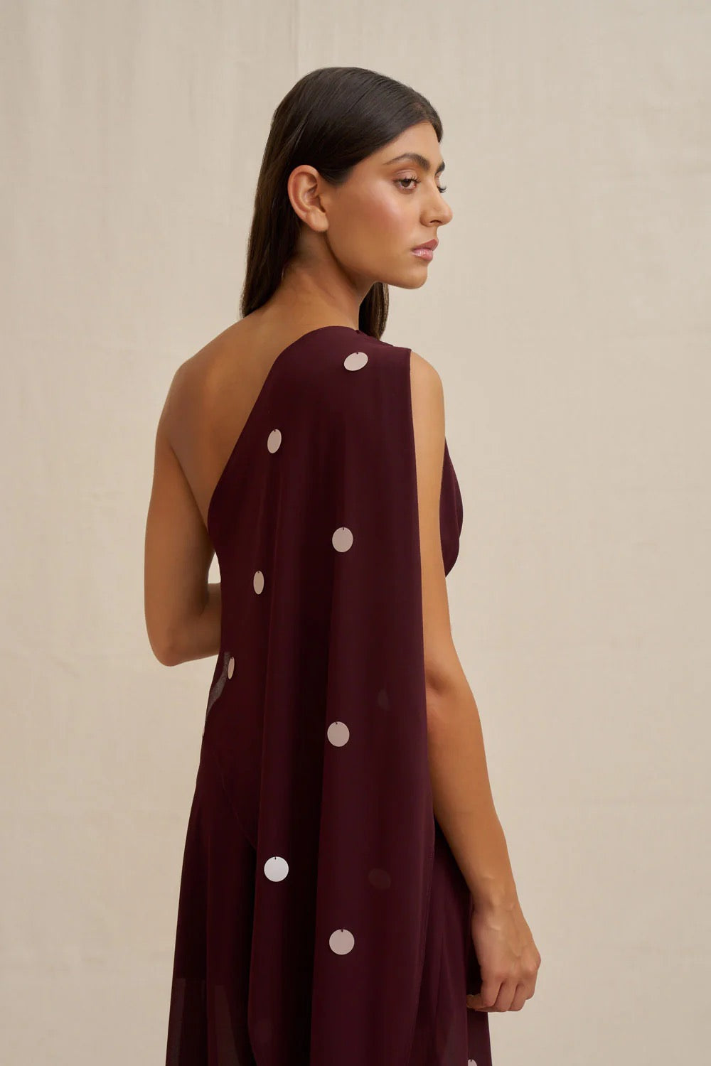 By Johnny Delia Drape Midi Dress - Wine Pink