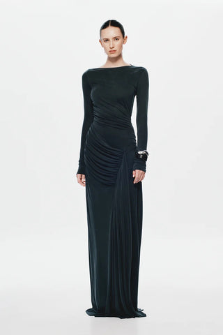 Misha Glacier Long Sleeve Dress - Black