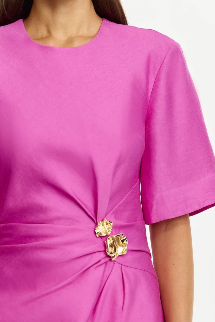 Acler Mannersly Mini Dress - Pink Topaz